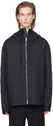 Jil Sander Black Hooded Jacket