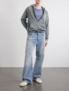 Acne Studios - Fupiter Logo-Print Embroidered Cotton-Jersey Hoodie - Gray