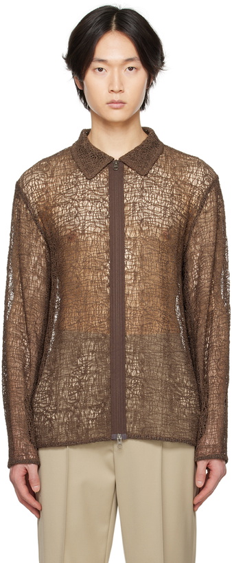 Photo: AMOMENTO Brown Sheer Shirt