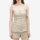 Faithfull The Brand Women's Corbiere Linen Vest in Oatmeal