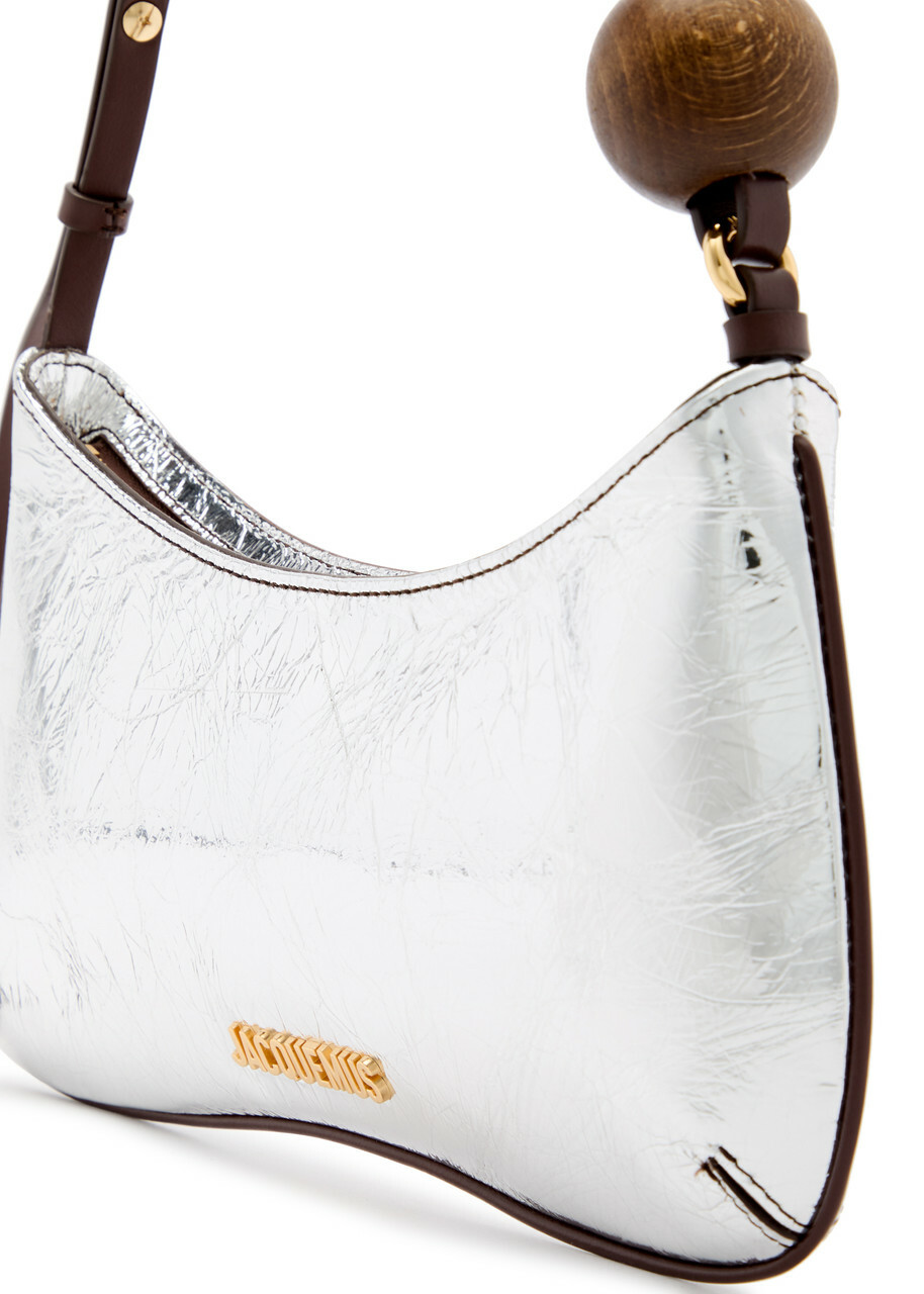 Jacquemus Le Bisou Perle Metallic Leather Shoulder bag