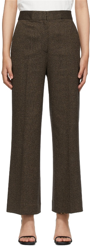 Photo: Victoria Victoria Beckham Brown Cropped Flared Trousers