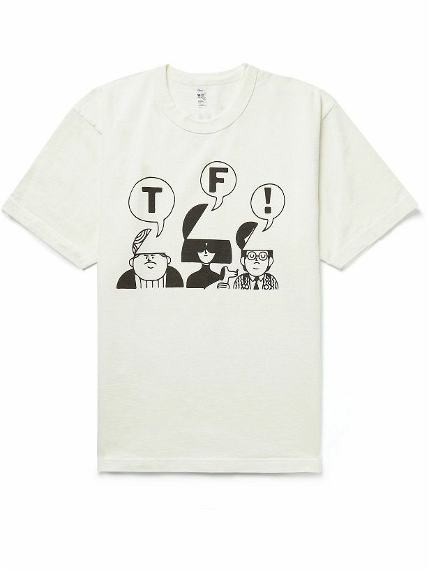 Photo: ALL CAPS STUDIO - Throwing Fits Head Knows Logo-Print Cotton-Jersey T-Shirt - White