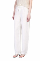 120% Lino Pants In Beige Linen