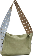 SC103 Blue & Brown Record Messenger Bag