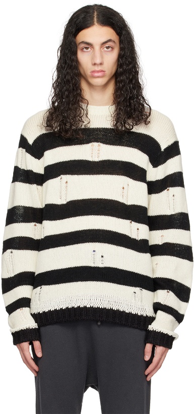 Photo: RtA White & Black Creed Sweater