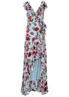 Alice + Olivia Kristen Ruffled Chiffon Maxi Dress Multicoloured