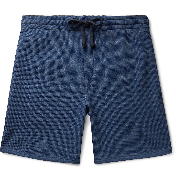 Photo: Schiesser - Hugo Textured-Cotton Drawstring Shorts - Blue
