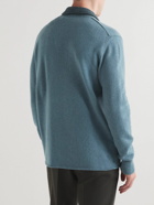 Mr P. - Cashmere-Blend Polo Shirt - Blue