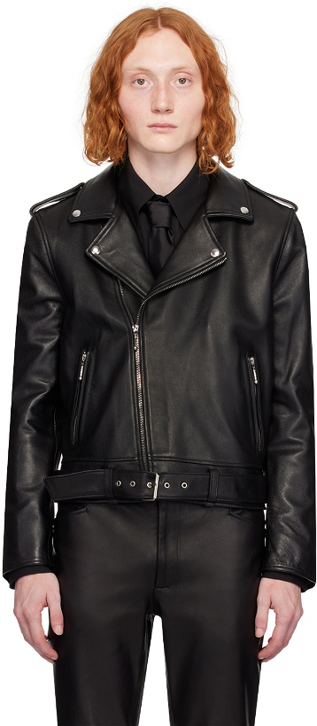 Photo: Ernest W. Baker SSENSE Exclusive Black Leather Jacket