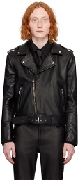 Ernest W. Baker SSENSE Exclusive Black Leather Jacket