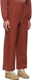 Bode Brown Wide-Leg Snap Trousers