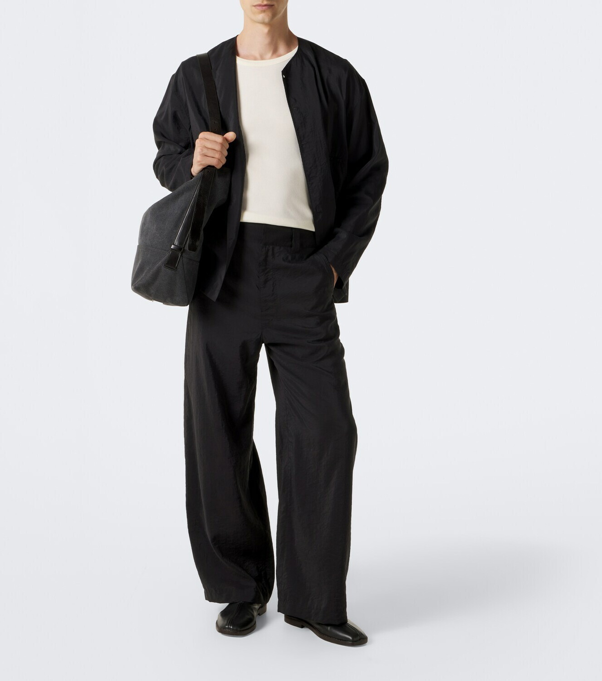 Lemaire Ribbed-knit cotton T-shirt