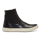 Rick Owens Black and Off-White Leather Mastodon Boots