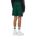Rhude Green Oversized Logo Shorts