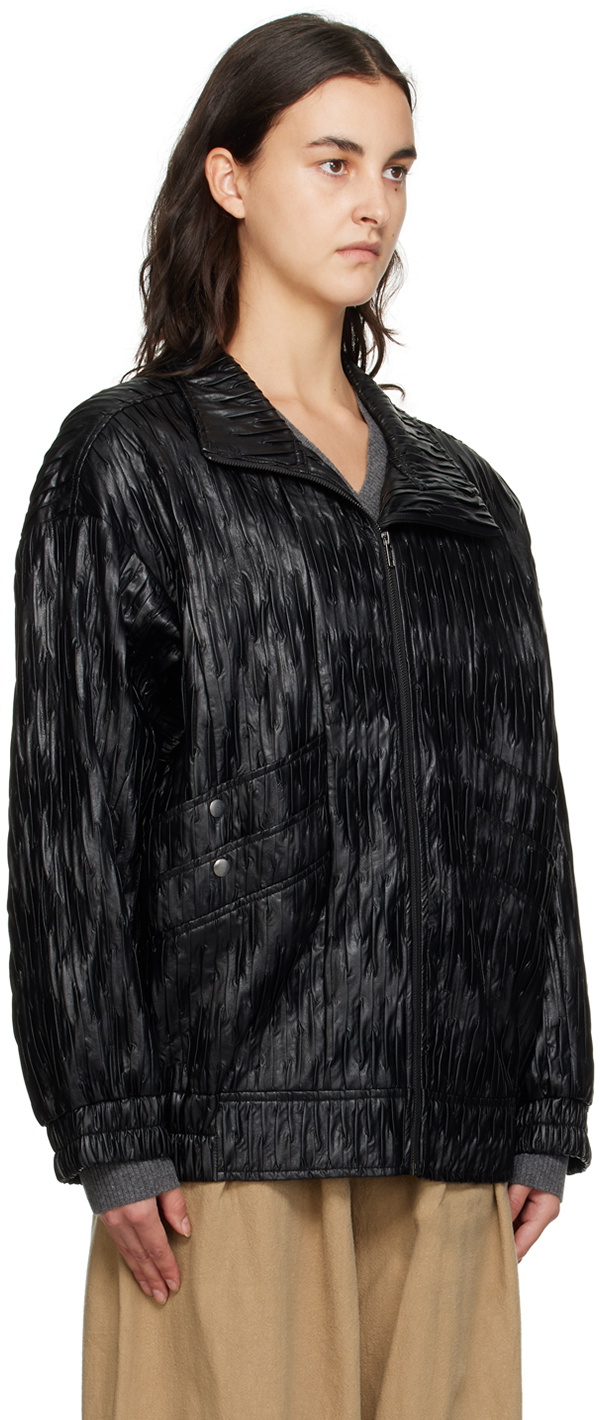 The Garment Black Boy Faux-Leather Jacket