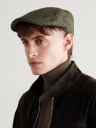 Anderson & Sheppard - Herringbone Wool-Tweed Flat Cap - Green