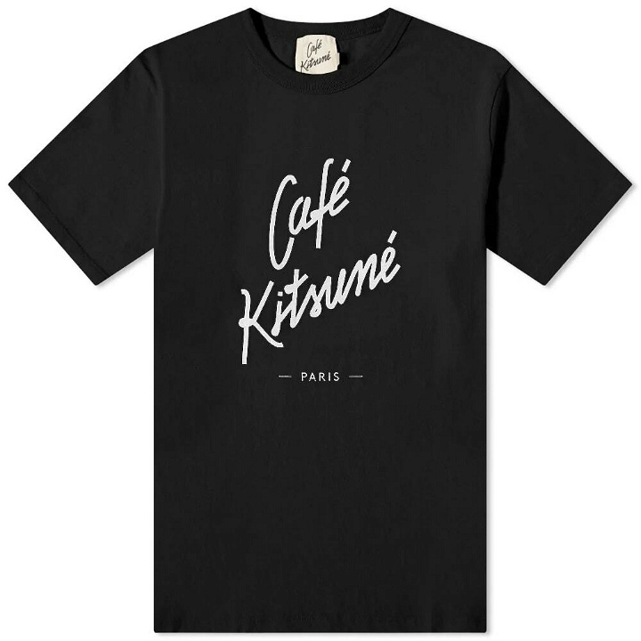 Photo: Maison Kitsuné Cafe Kitsuné T-Shirt in Black