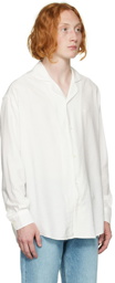 AMI Alexandre Mattiussi SSENSE Exclusive White Camp Collar Shirt