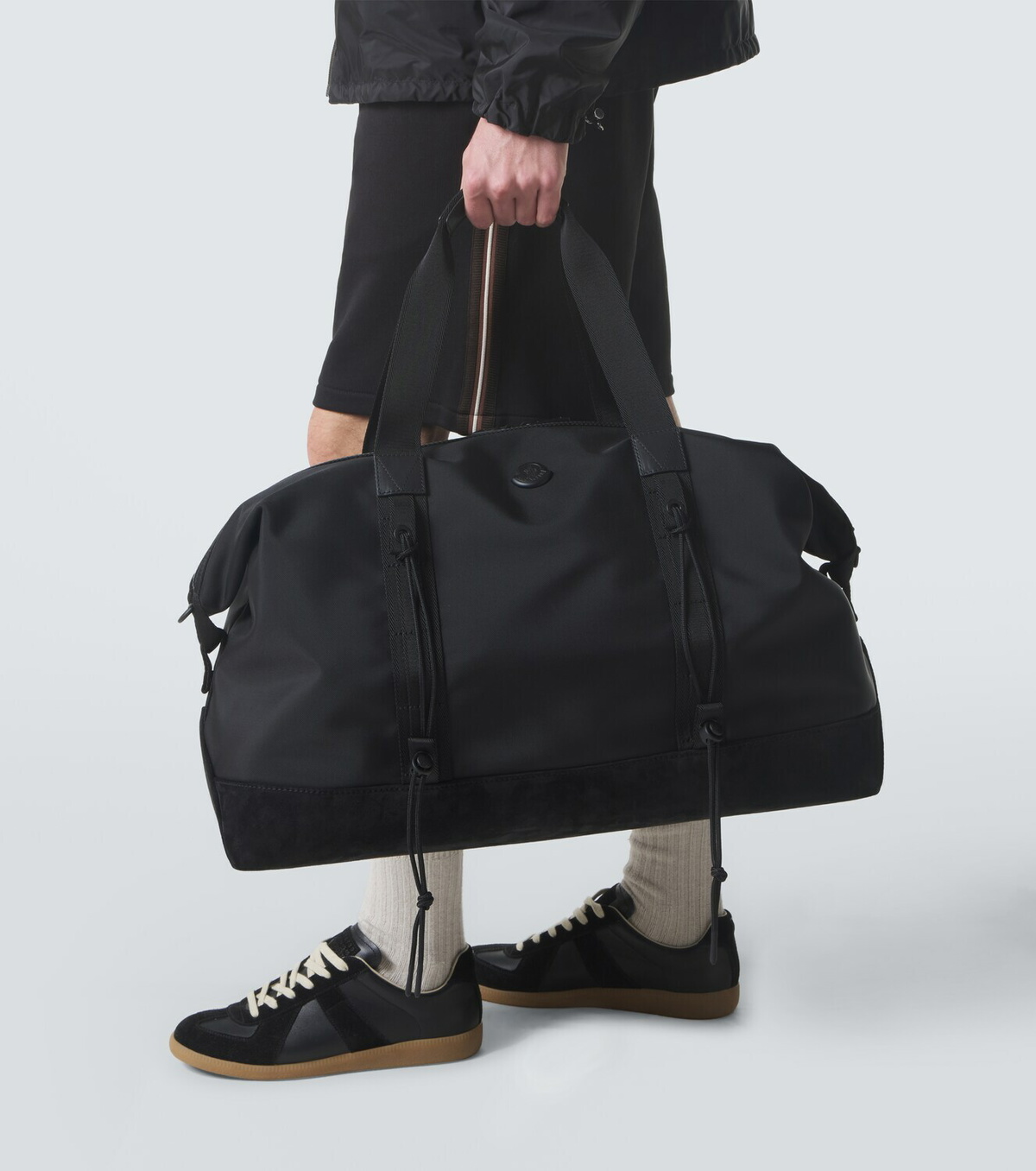 Moncler Leather-trimmed duffel bag