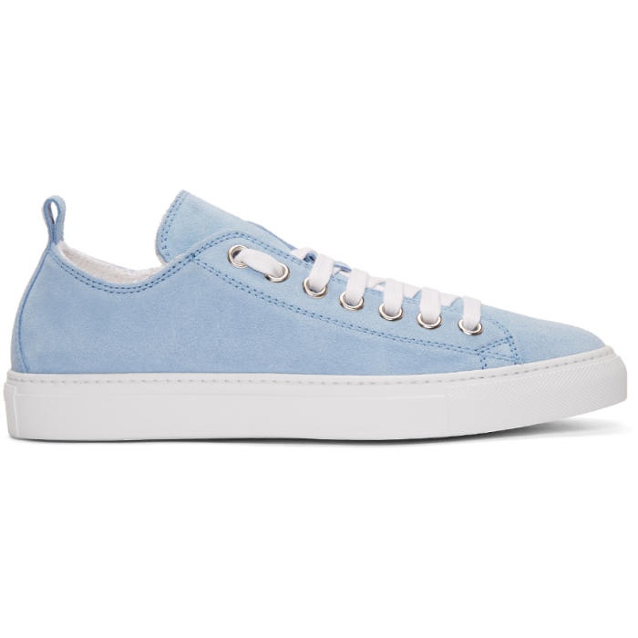 Photo: Dsquared2 Blue Suede Sneakers