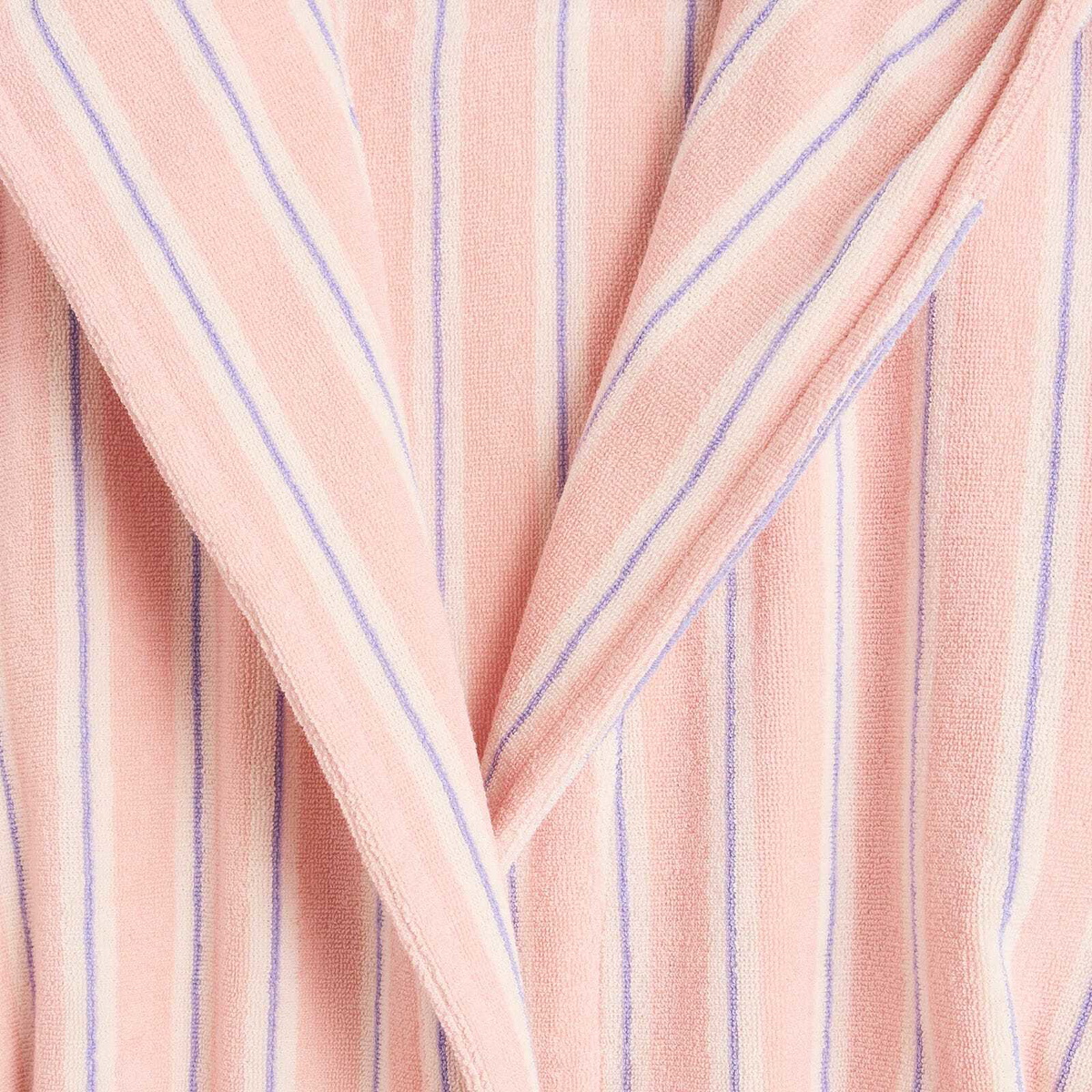 Tekla Fabrics Terry Hooded Bathrobe in Candy Stripes