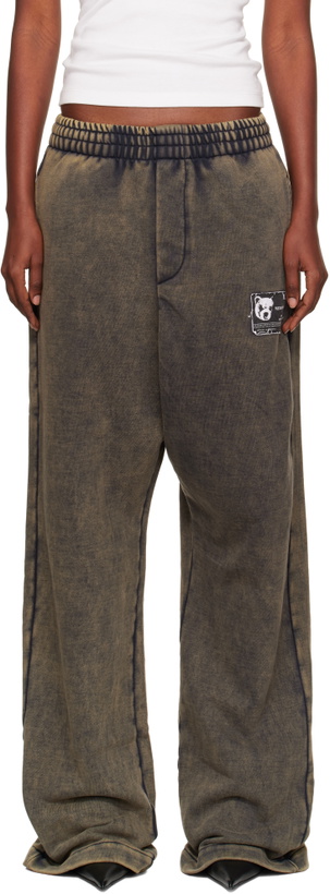 Photo: We11done Khaki Teddy ID Sweatpants