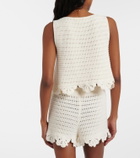 Chloé Crochet scalloped cotton top