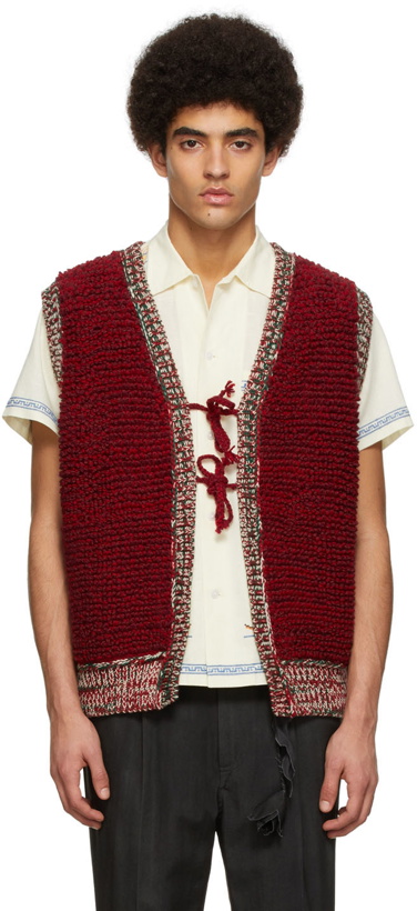 Photo: Bode Red Merino Wool Vest