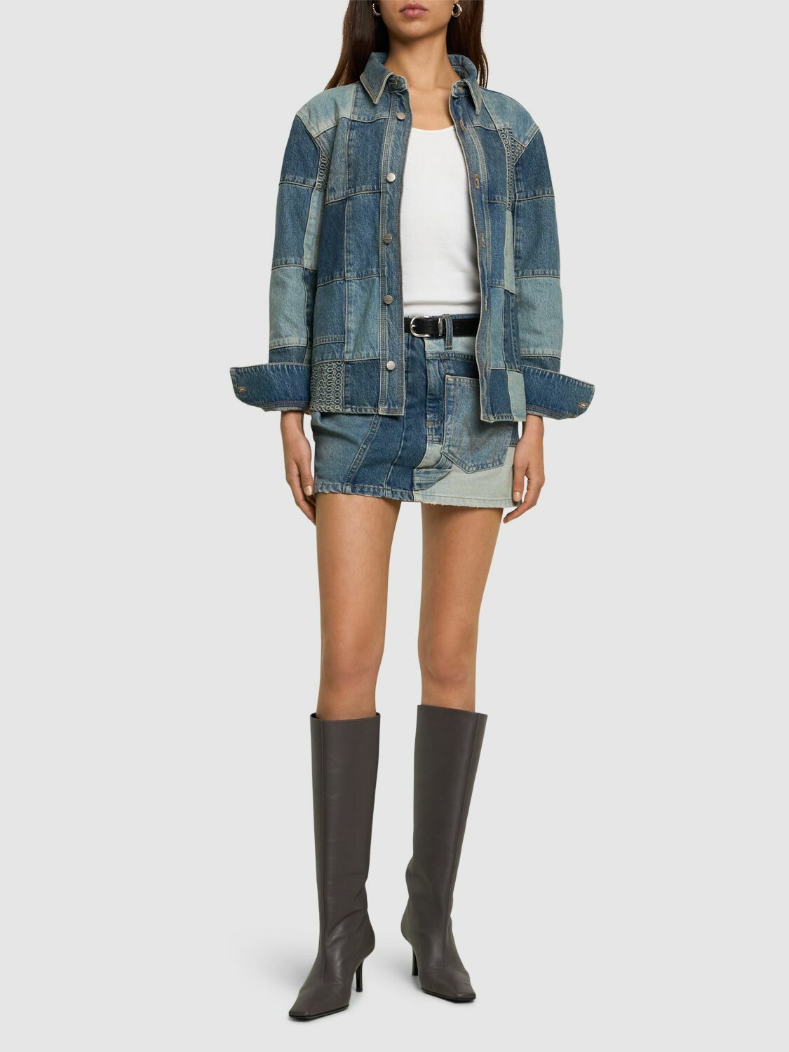 MARC JACOBS Patchwork Denim Shirt