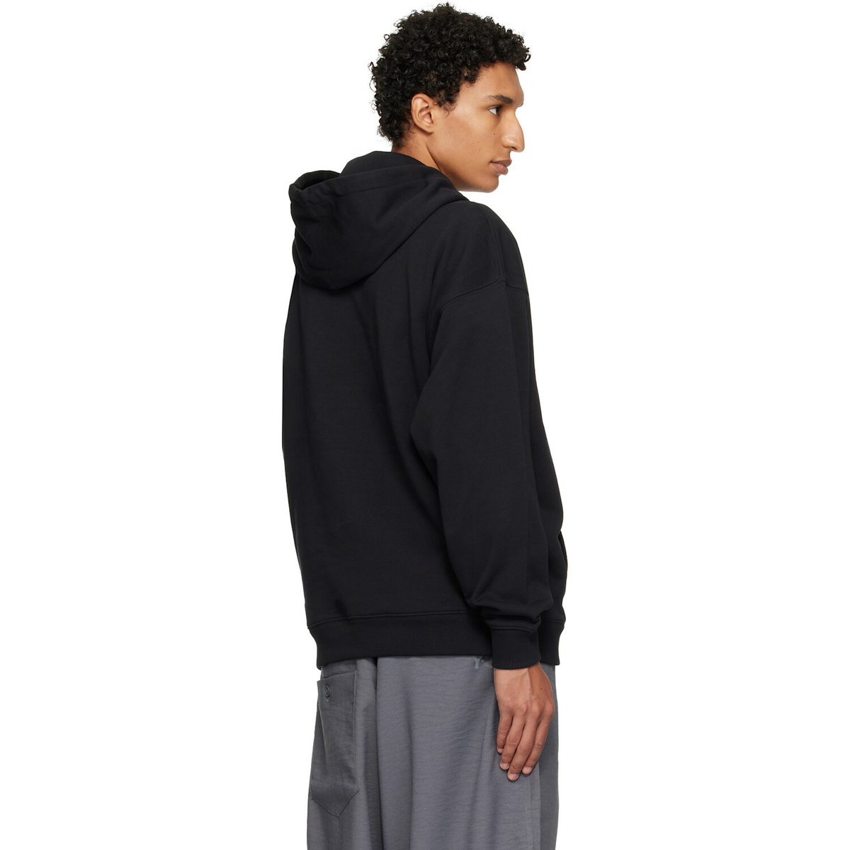 Y-3 Black Terry Liquid Logo Hoodie