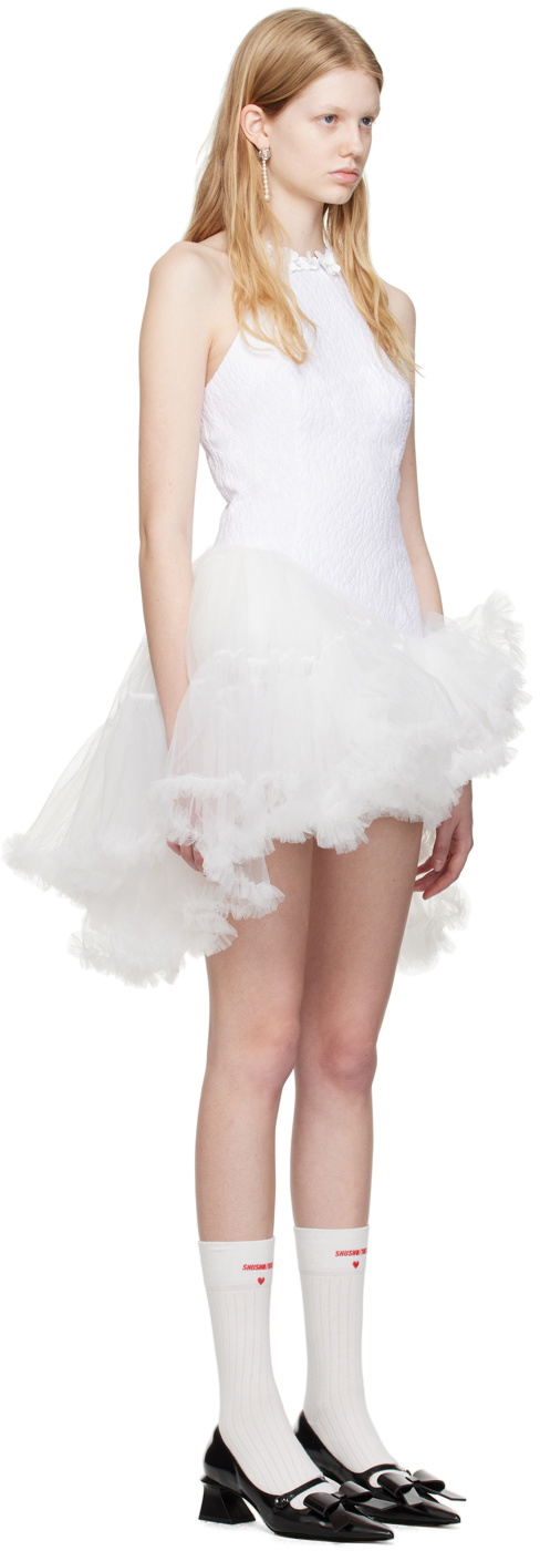 Shushu/Tong White Asymmetric Minidress Shushu/Tong