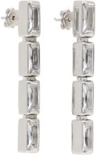 Jil Sander Silver Crystal Earrings