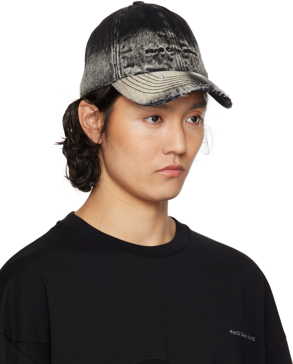 Feng Chen Wang Black & White Gradient Baseball Cap