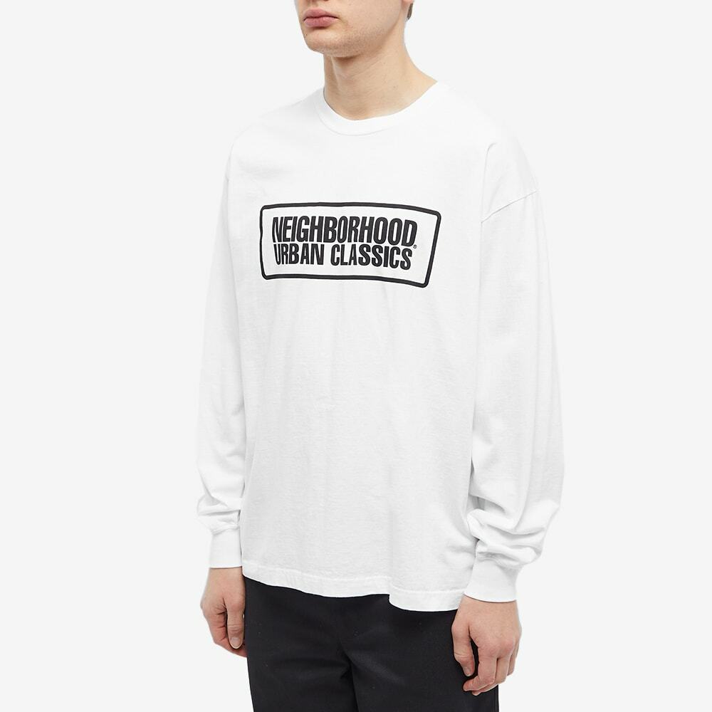 Neighborhood Men's Long Sleeve NH-3 T-Shirt in White Neighborhood