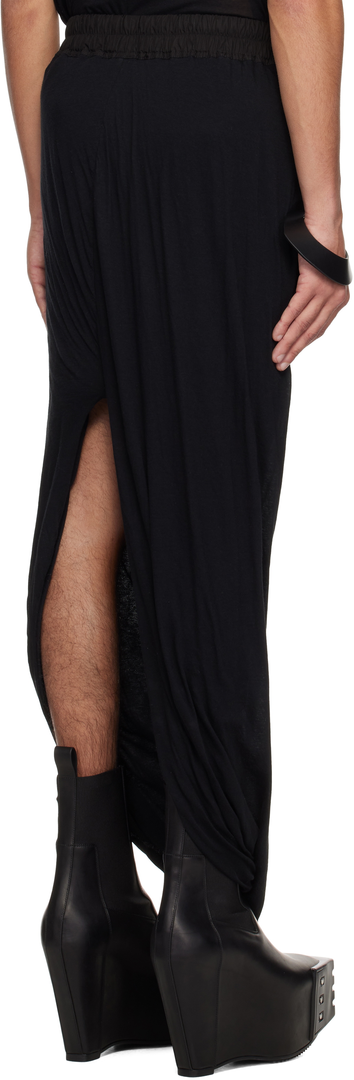 Rick Owens Black Hollywood Pull On Pillar Skirt