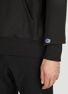 Champion - Logo Embroidered Hooded Sweatshirt in Black