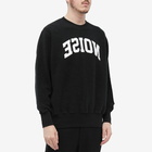 Undercover Men's Reverse Fleece Noise Crew Sweat in Black