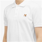 Maison Kitsuné Men's Fox Head Patch Regular Polo Shirt in White