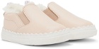 Chloé Baby Pink Faux-Shearling Sneakers