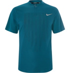 Nike Tennis - NikeCourt Zonal Cooling Jersey Half-Zip Tennis Polo Shirt - Men - Petrol