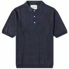 A Kind of Guise Men's Ferrini Knit Polo Shirt in Darkest Navy