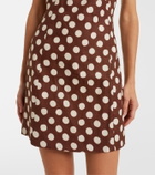 Faithfull Lydie polka-dot linen minidress