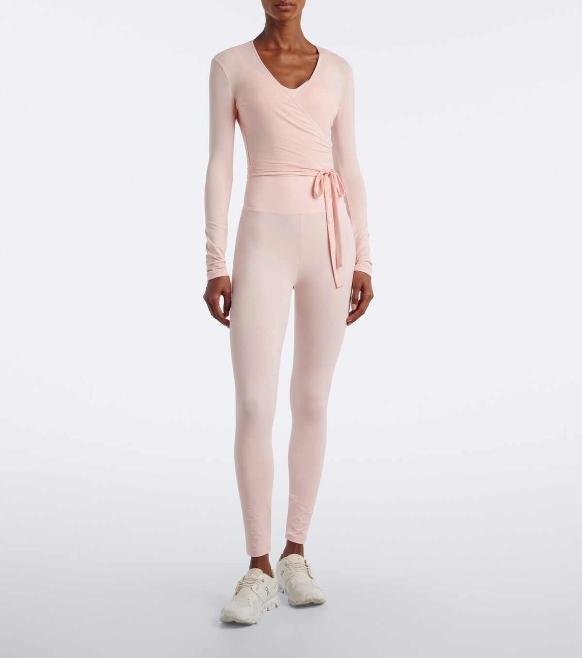 Norba Ribbed-knit wrap top