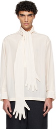 Jean Paul Gaultier Off-White Glove Detail Blouse