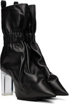 Rick Owens Black Tower Cuffed Taquito Pull On Boots