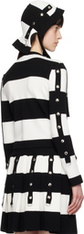 Chopova Lowena Black & White Kip Cardigan