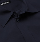 Balenciaga - Oversized Lyocell Shirt - Blue