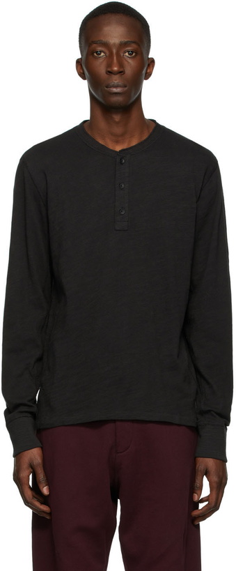 Photo: rag & bone Black Classic Long Sleeve Henley