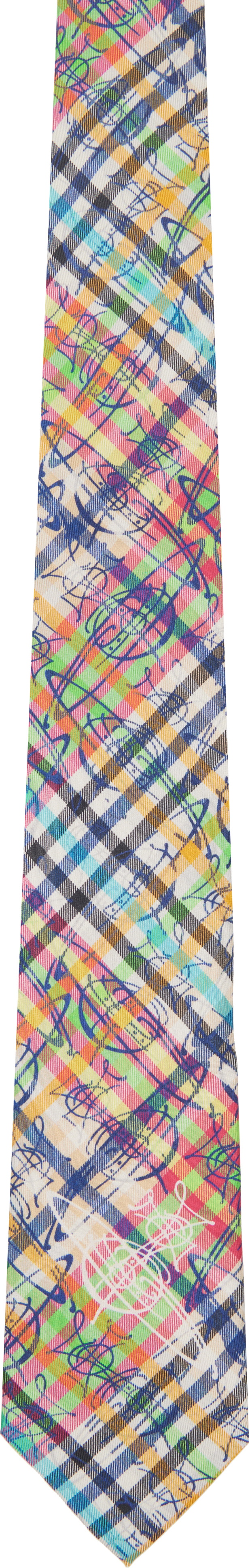 Vivienne Westwood Multicolor 8.5cm 'Graffiti Orb' Tie